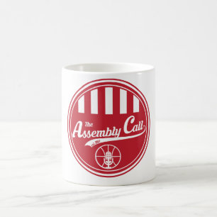 Taza del logotipo de la llamada de la asamblea