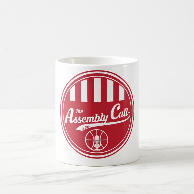 Taza del logotipo de la llamada de la asamblea (Centro)