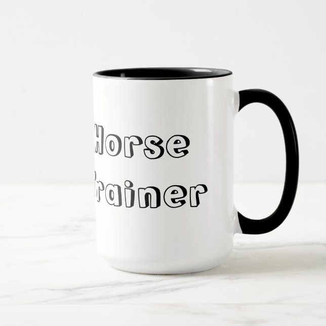 Taza del logotipo del instructor de caballo (Derecha)
