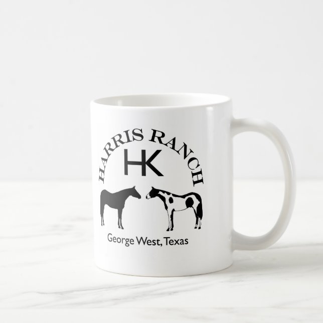 Taza del logotipo del rancho de Harris (Derecha)