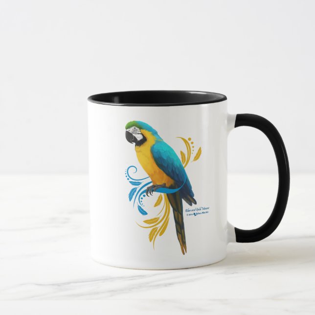Taza del Macaw del azul y del oro (Derecha)