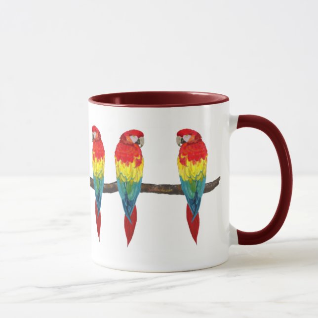 Taza del Macaw del escarlata (Derecha)