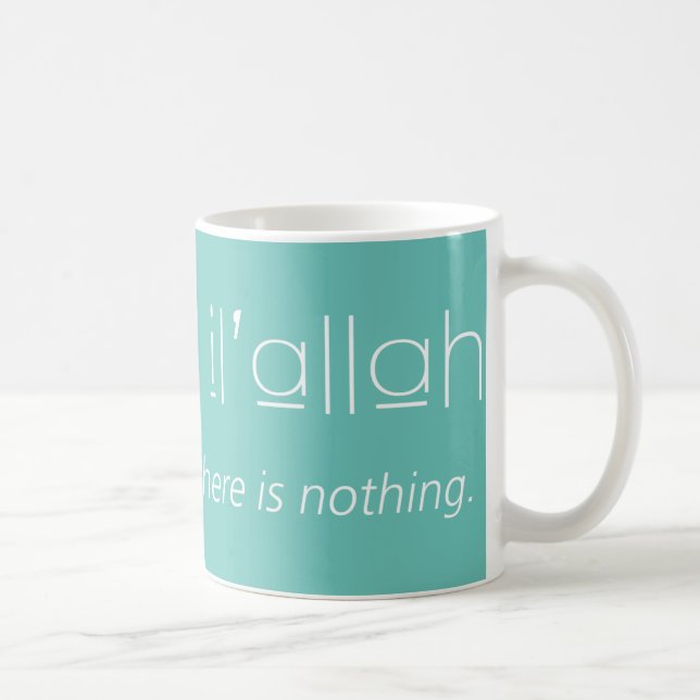 Taza del mantra de Illaha Il'Allah del La (Derecha)