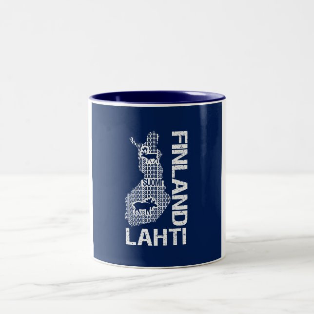 Taza del MAPA de FINLANDIA - Lahti - elija el (Centro)