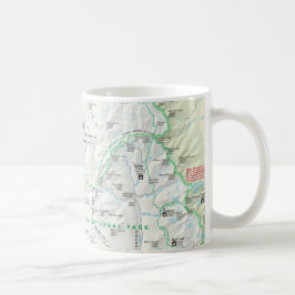 Taza del mapa de la secoya/de reyes Canyon