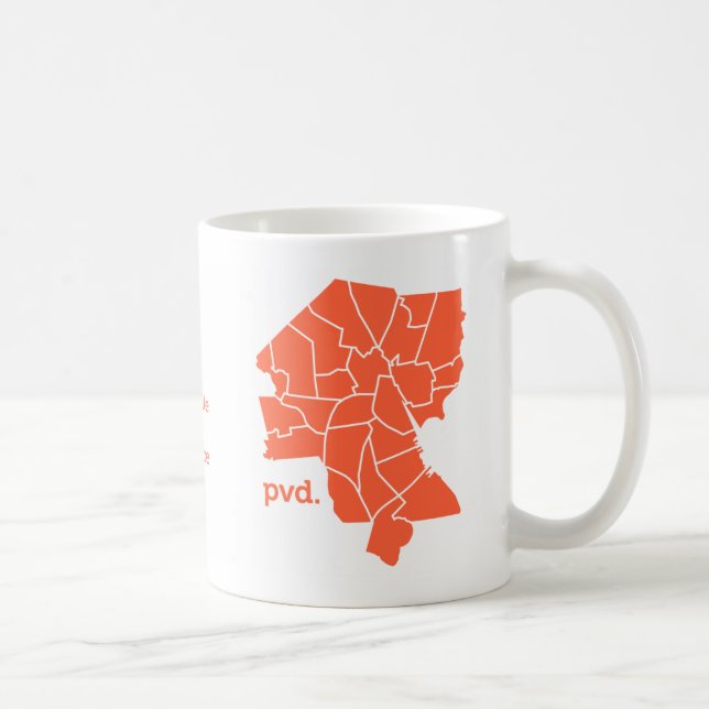 Taza del mapa de la vecindad de Providence (Derecha)