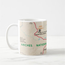 Taza del mapa de los arcos