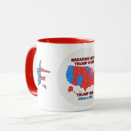 Taza del mapa de los resultados de elección del
