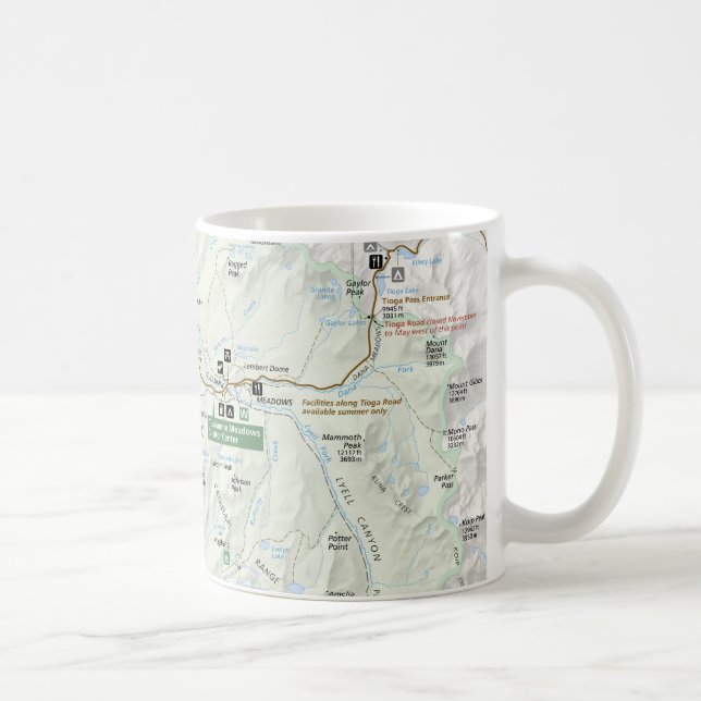 Taza del mapa de Yosemite (Derecha)