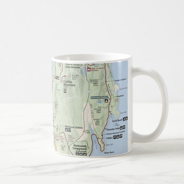 Taza del mapa del Acadia (Derecha)