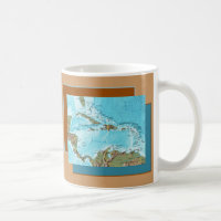 Taza del mapa del Caribe