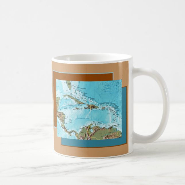 Taza del mapa del Caribe (Derecha)