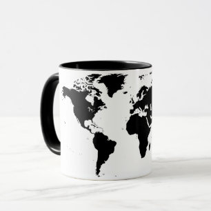 Taza del mapa del mundo