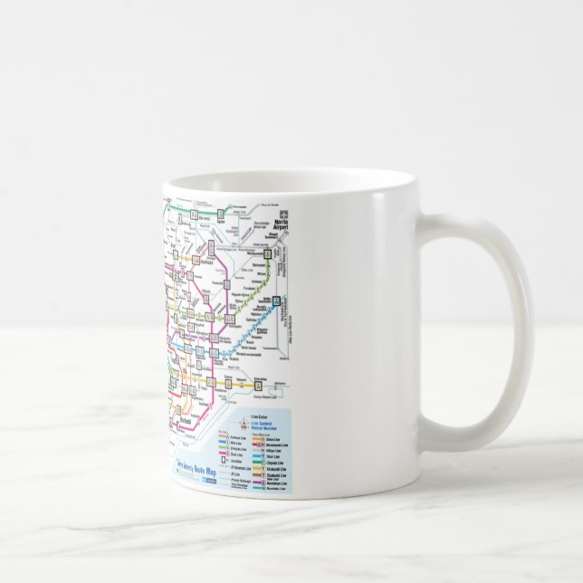 Taza del mapa del subterráneo de Tokio (Derecha)