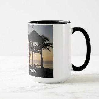 Taza del mar del Caribe de Cancun México del maya