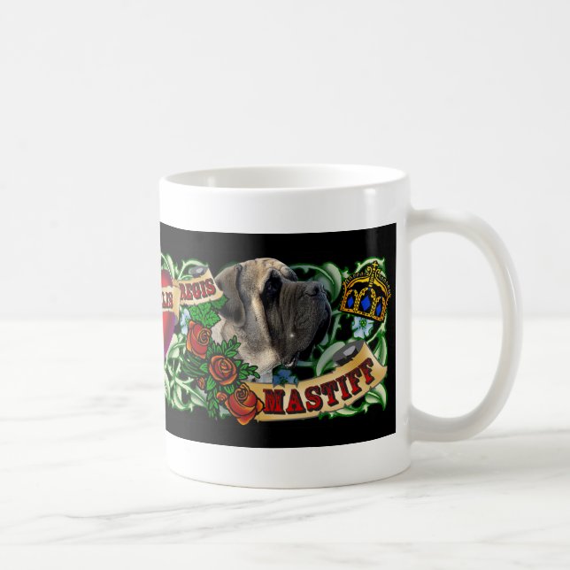 Taza del mastín del tatuaje (Derecha)