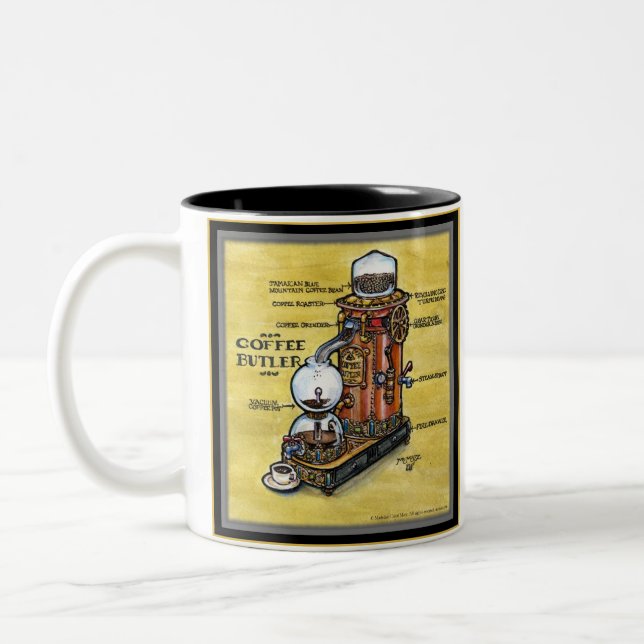 Taza del mayordomo del café de Steampunk (Izquierda)