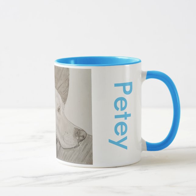 Taza del mejor amigo de Petey que espera para (Derecha)