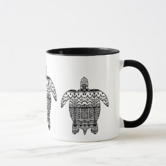 Taza del modelo de la tortuga de mar