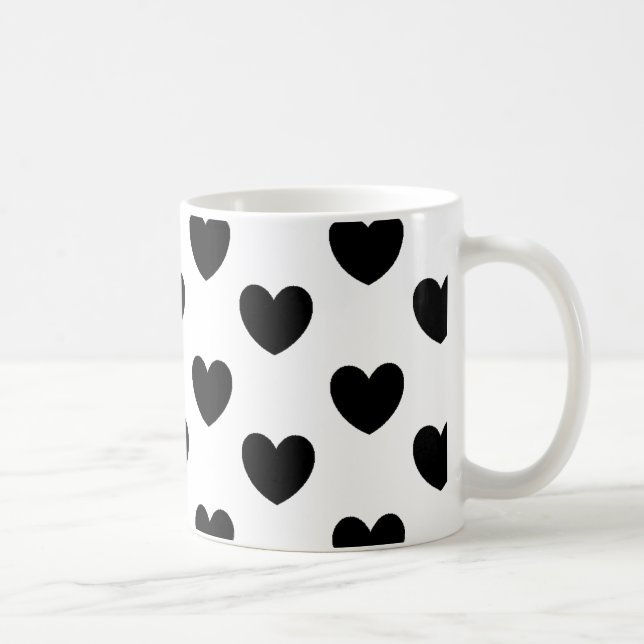 Taza del modelo de los corazones (Derecha)