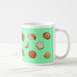Taza del modelo del pan y de los pasteles - verde