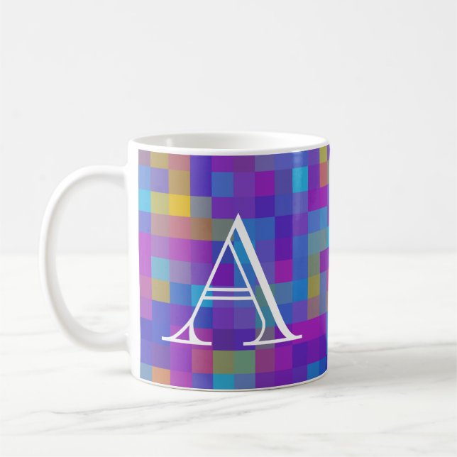 Taza del monograma del mosaico (Izquierda)
