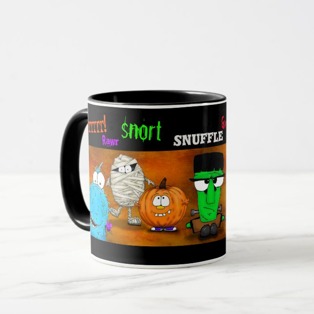 Taza del monstruo de Grrrrrr del Snort del gruñido (Anverso izquierdo)