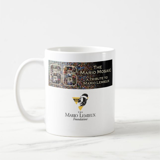 Taza del mosaico de Mario con la foto individual (Izquierda)