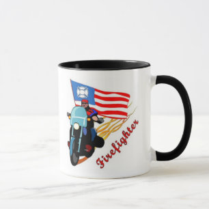 Taza del motorista del bombero