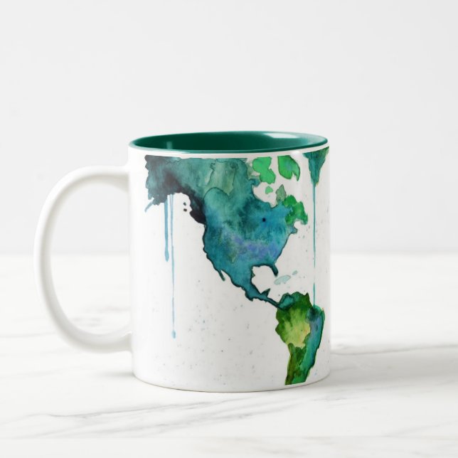 Taza del mundo de la acuarela (Izquierda)
