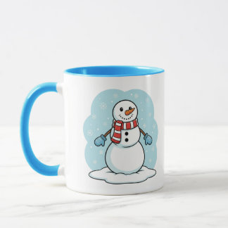 Taza del muñeco de nieve lindo