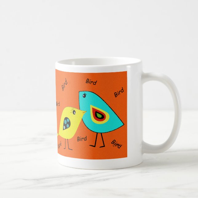 Taza del naranja del pájaro del pájaro (Derecha)