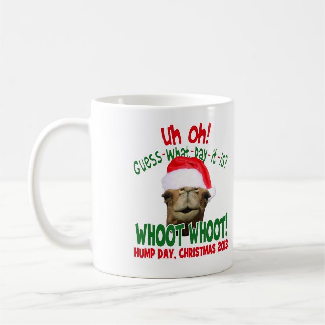 Taza del navidad 2013 de Santa del camello del día (Izquierda)