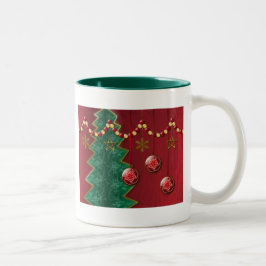 Taza del navidad de la celebración del fractal