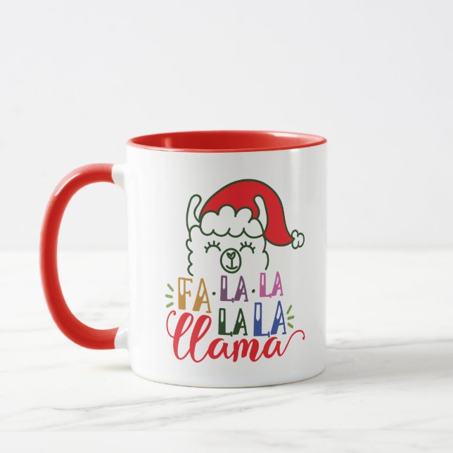Taza del navidad de la llama del La del La del Fa (Izquierda)