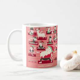 Taza del navidad de la yoga del taller de Santa