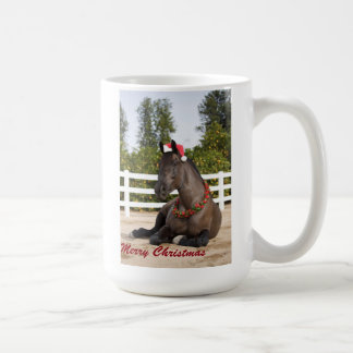 Taza del navidad del caballo de proyecto