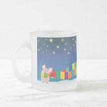 Taza del navidad del cerdito