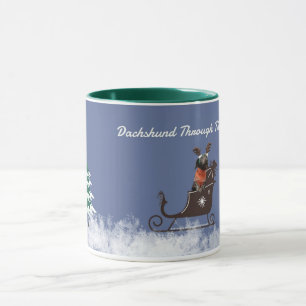 Taza del navidad del Dachshund