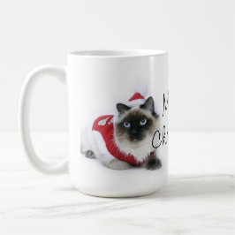 Taza del navidad del gato de Ragdoll