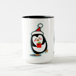 Taza del navidad del pingüino - pingüinos