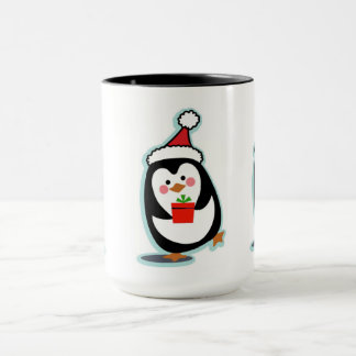 Taza del navidad del pingüino - pingüinos