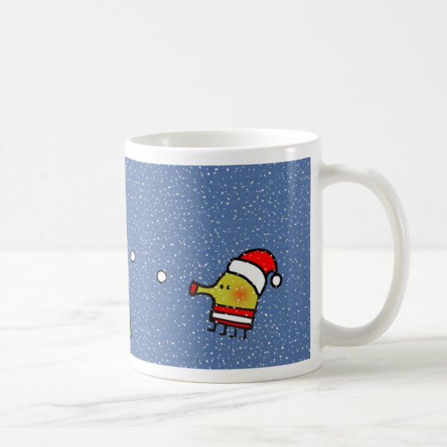 Taza del navidad del salto del Doodle (Derecha)