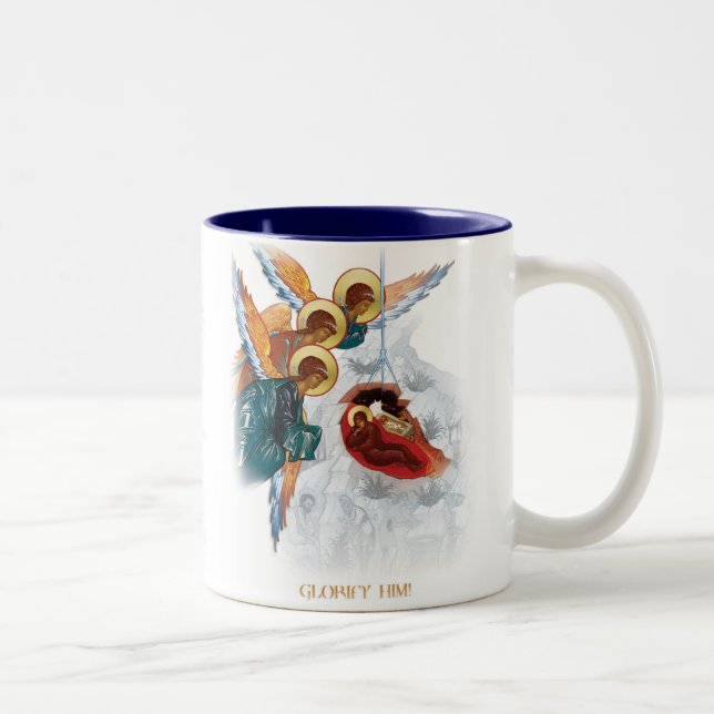 Taza del navidad - paz en el regalo ortodoxo de la (Derecha)