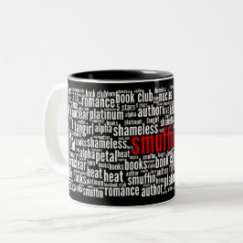 Taza del negro de la nube de la palabra de Smuffin
