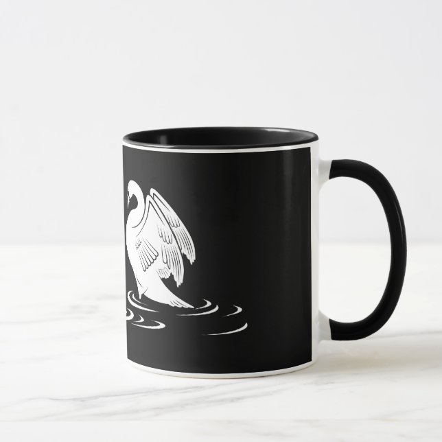 Taza del negro de los pares del cisne (Derecha)