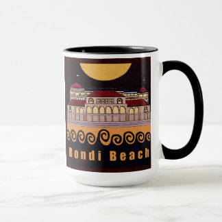 Taza del negro del pabellón de la playa de Bondi