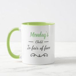 Taza del niño de lunes
