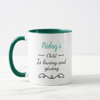 Taza del niño de viernes