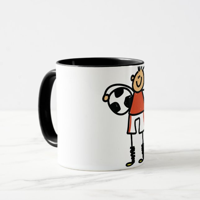 Taza del niño del fútbol (Anverso izquierdo)